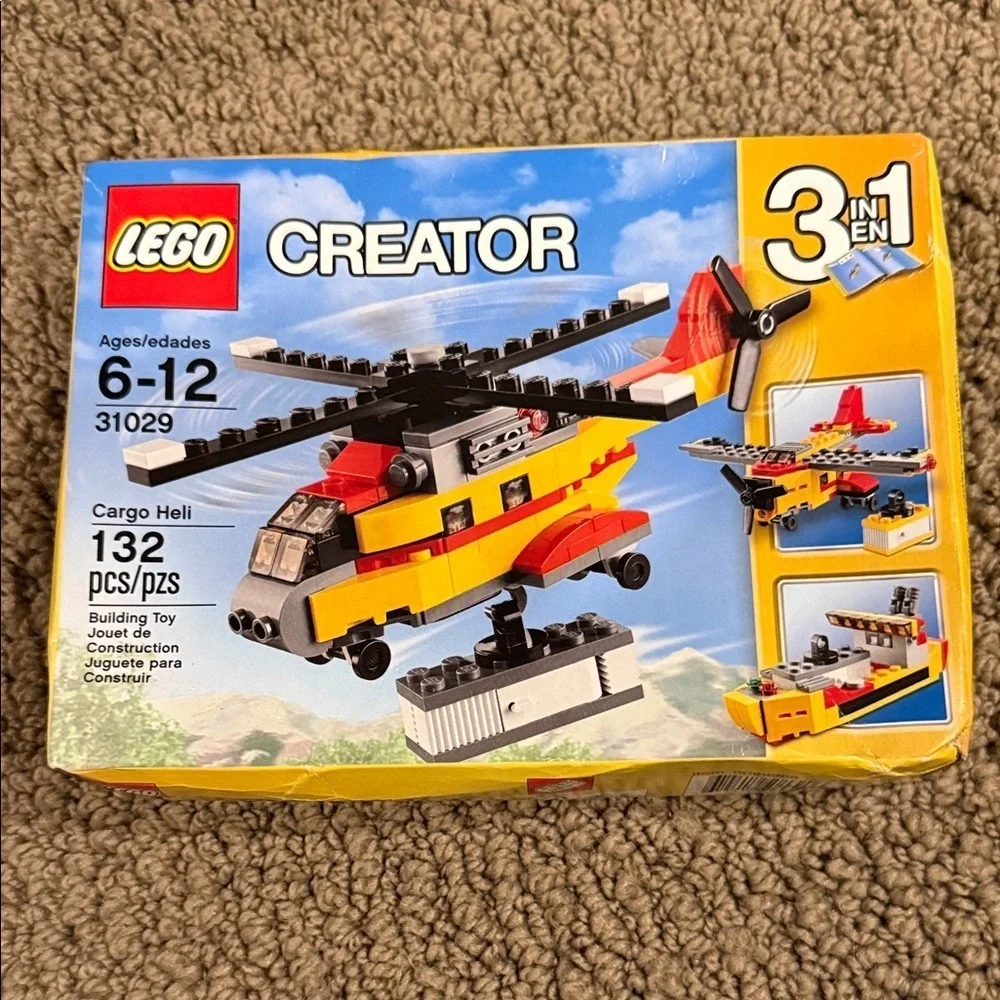 Lego creator cargo heli set 31029 132 pieces new in sealed box